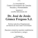 Esquela: Dr. José de Jesús Gómez Fregoso S.J.